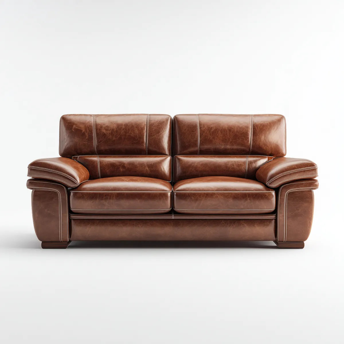 sofa 2-osobowa Brązowy 178 x 92 x 88 cm PU- sztuczna skóra prostokątna