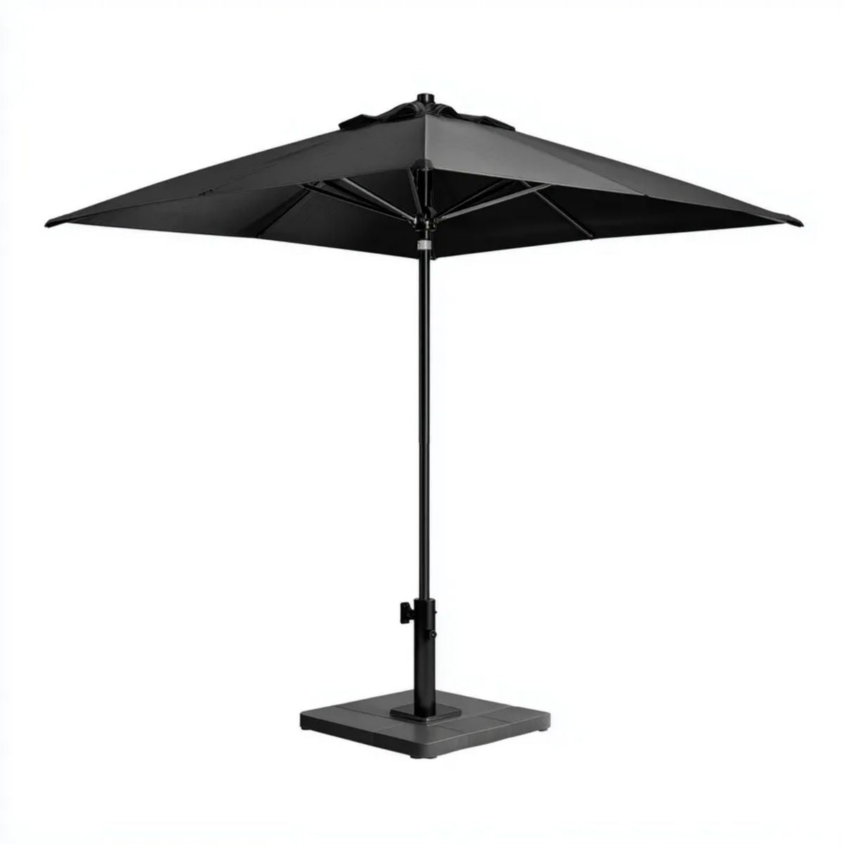 Parasol lub markiza ogrodowa, Kwadrat prostokątny w aluminium i poliestrze z podstawą, 300 x 300 x 250 cm