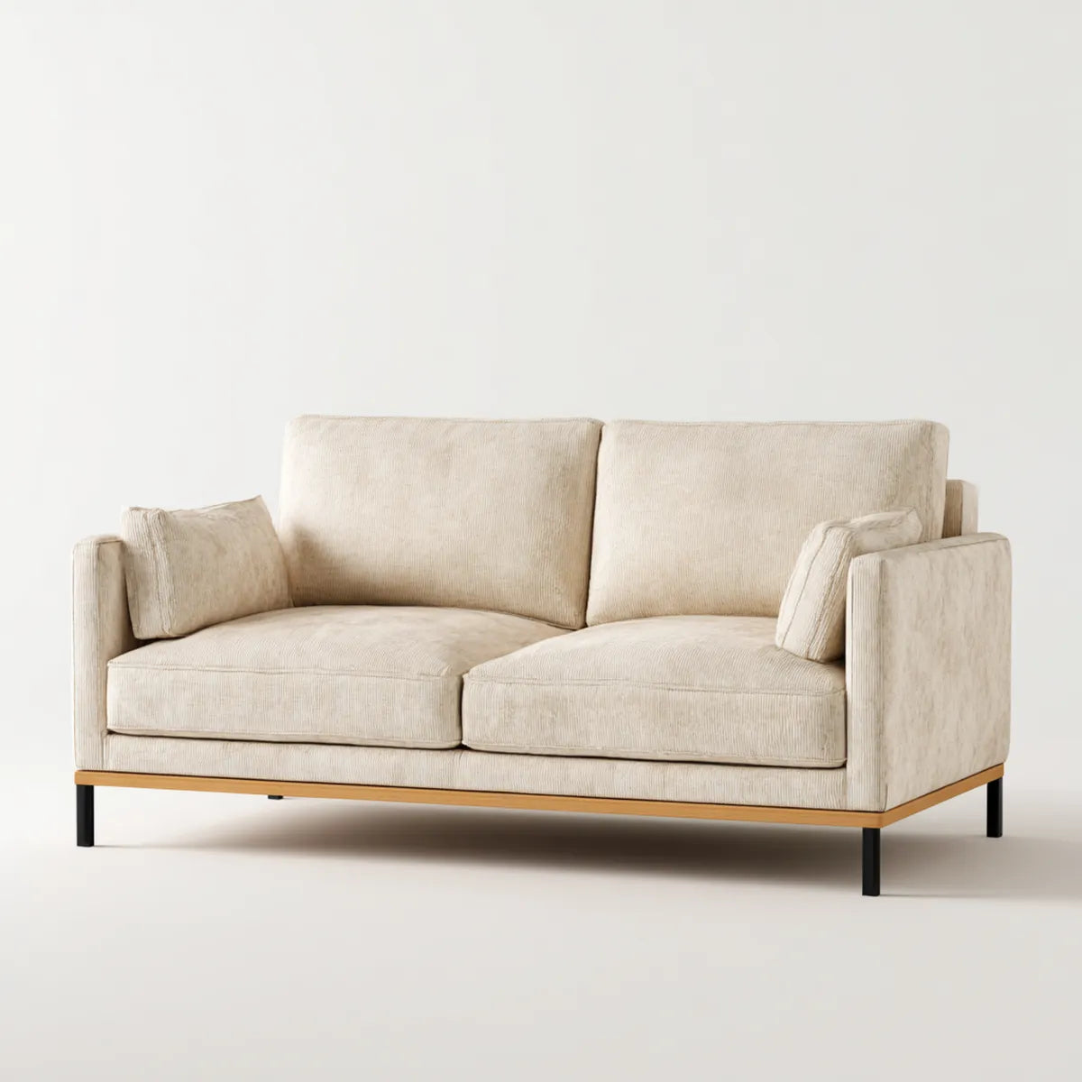 Sofa, 2-kanapa z kremem 160 x 85 x 82 cm z prostokątnego kabla poliestrowego