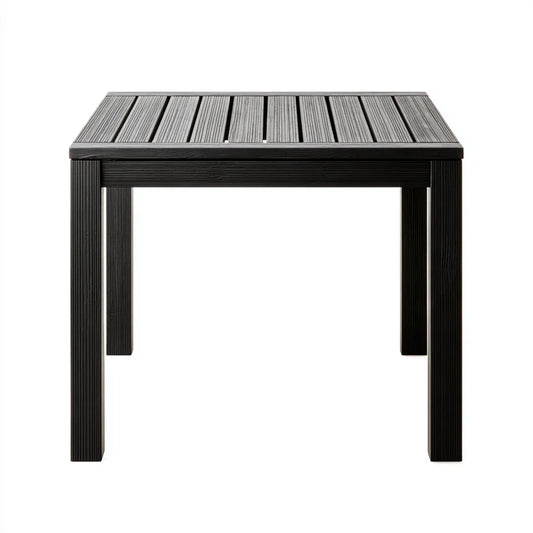 Stół do jadalni, Czarna tabela 80 x 80 x 75 cm z polipropylenu kwadratowego